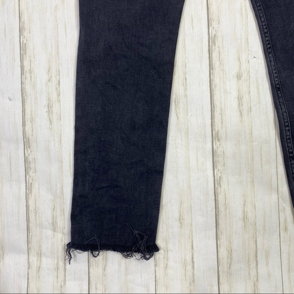 Re/Done Originals High Rise Ankle Cropped in Black - Picture 11 of 11